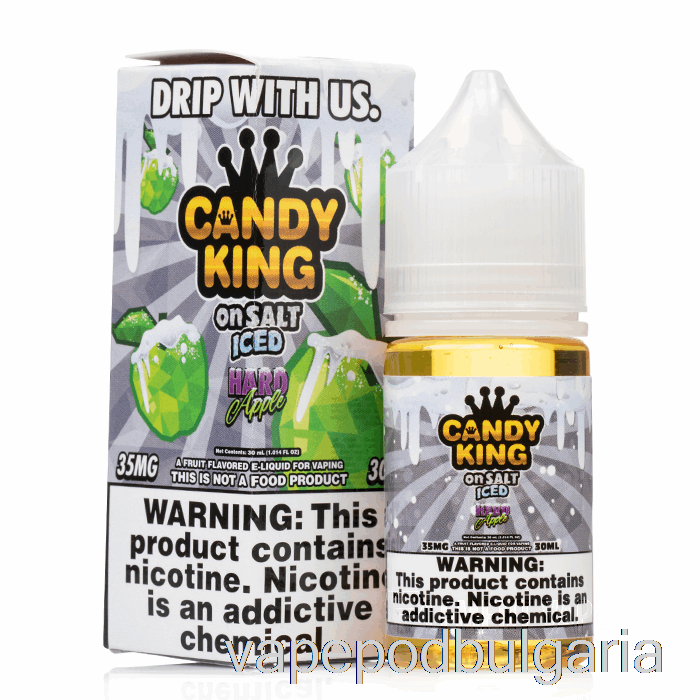 Vape Течности Iced Hard Apple - Candy King On Salt - 30ml 35mg